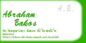 abraham bakos business card